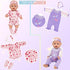 6 Sets 14-16 Inch 16-inch WONDOLL Baby Doll - Clothes, New Born Doll Outfits with Rompers & Accessories for Soft Body