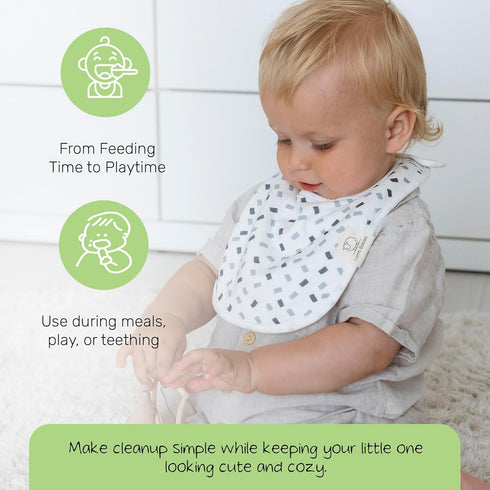 Snug Premium Cotton Baby Bibs for Teething and Drooling