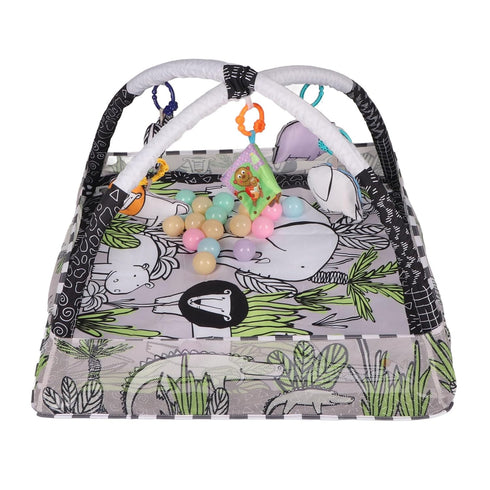 Nurnesy Portable Gym Play Mat Square Pattern Safe Baby Play Mat Comfortable Activity Gym for Home