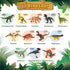 OENUX Dinosaur Toys for Kids 3-5, 12pcs Realistic Jurassic Figures Playset with Educational Booklet for Boys Girls