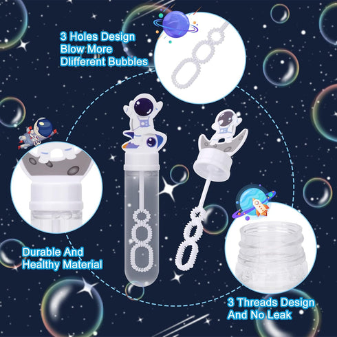 HouseHold Server 24 Space Party Favors Astronaut Bubble Wands for Kids Outer Space Themed Galaxy Planet Birthday Party