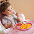 3 Sets Suction Plate for Baby, Silicone Owl Shape Toddler Plates with Spoon and Fork, Microwave Safe