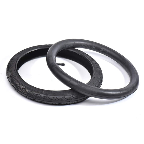CALPALMY 2-Pack Back Wheel Replacement Tire and Tube 16" x 1.75/2.15 for Baby Stroller, Compatible with BoB