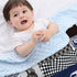 Cozy Personalized Baby Blanket for Boys, Personalized Baby Gifts, Custom Name Baby Blanket, Plush and Blanket with Navy