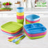 GET FRESH PLA Kids Divided Plates Set, 2-Pack, Melamine-Free Sectioned Plates for Kids and Toddlers