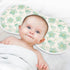 decor gift 4 Pack 22x11in Cotton Newborns Burp Cloths Easy Care Mint Green Flowers Baby Rags for Unisex Babies