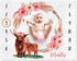 Highland Cow Baby Monthly Milestone Blanket, Floral Scotland Photo Prop Blanket for Newborn Nursery Gift Ideas 40" X 50