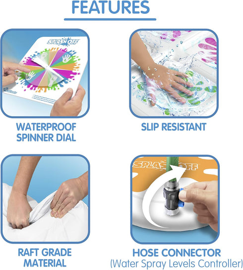GoFloats Splash Off Game, Water Spray Splash Mat Game for Kids