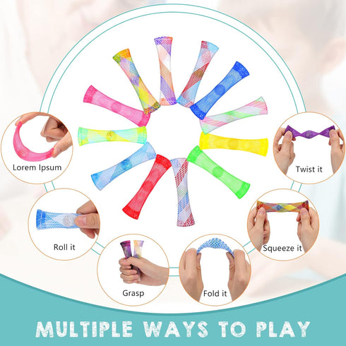 200 Jerify Pcs Marble Mesh Fidgets Toys Colorful Marble Fidgets Sensory Stress Relieve Toy Silent Quiet Toys Bulk