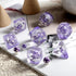 Mushroom Resin Dice Set D&D: 7PCS D&D Dice Set with Gift Velvet Bag for Tabletop Games (Purple Mushroom)