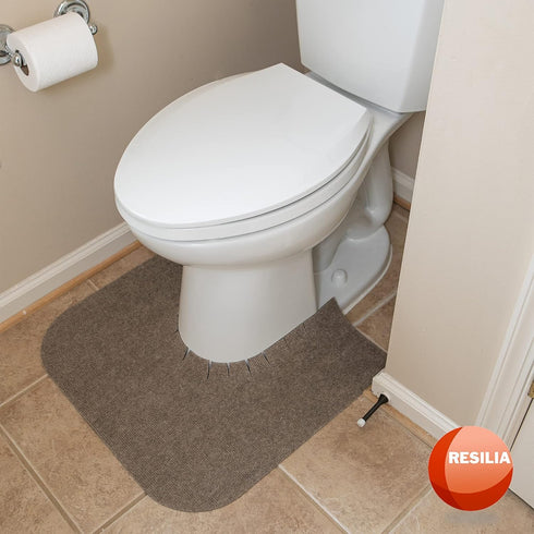 Commode 4 Pack, RESILIA Universal Rounded Potty Training Mats - Super-Absorbent Toilet Training Rug for Kids, Universal