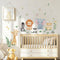 Quinspir Cartoon Wall Stickers Jungle Animals Wall Decals for Kids Bedroom Nursery &