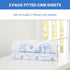 100% 28x52 Inch (Pack 2), Delta Children Fitted Crib Sheets for Girls and Boys - Organic Cotton Crib Sheet for Standard