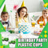 50 12 oz Domensi Pcs Garbage Truck Birthday Party Plastic Cup Garbage Car Thick Clear Cup Truck Mugs Trash Car Birthday