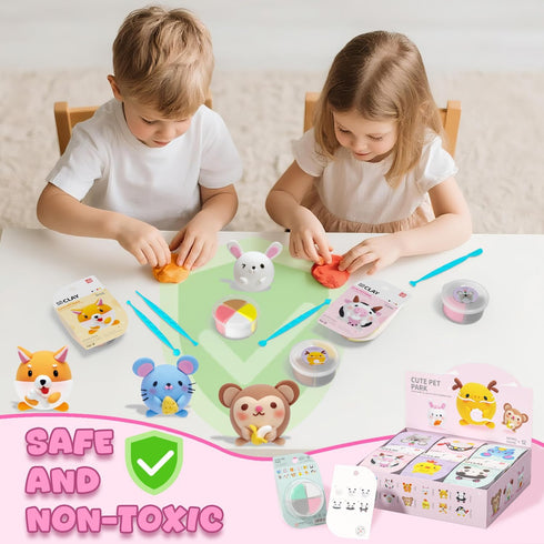 12 Packs, Air Dry Clay for Kids - Modeling Clay Kits, Ultra Light & Soft, Safe & Non-Toxic, Boxes DIY Model Magic Clay