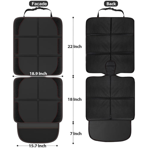 2 Pack, 600D Gimars Car Seat Protector, Waterproof Fabric Carseat Protector Car Seat Cover for Child Car Seat