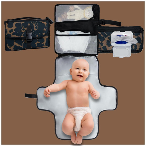 Portable Changing Pad for Baby,Foldable Diaper Travel Changing mat with Waterproof PEVA