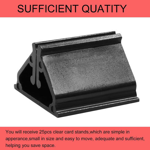 Black Game Card Holder Stand - 25pcs Acrylic Holders for Cards, Party, Game, Photos, and Memos Display