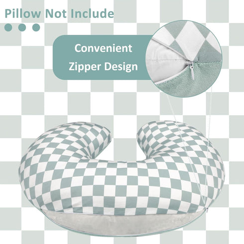 1 Pack DILIMI Nursing Pillow Cover, Soft Stretchy Nursing Cover for Breastfeeding Pillow, Reversible Removable Slipover