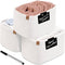 CHAT BLANC Cotton Rope Baskets for Organizing, Small Laundry Baskets, Woven Storage Bins, Creamy White 3 Pack