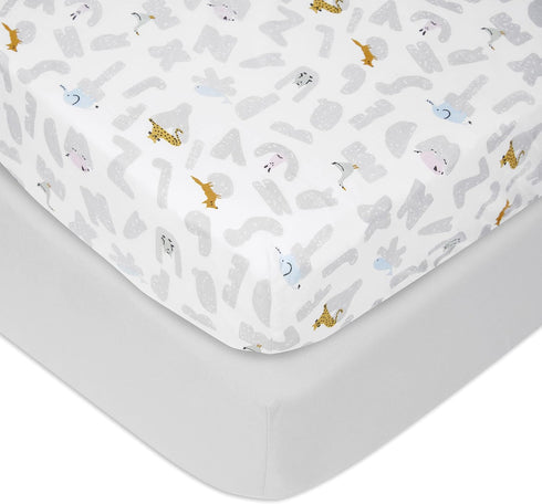 aden + anais Essentials Classic Poplin Crib Sheets, 100% Cotton Fitted Sheet,