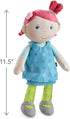 HABA Snug Up Philine, 10" Soft Doll with Embroidered Face, Pink Pigtail, Removable Blue Dress, Machine Washable