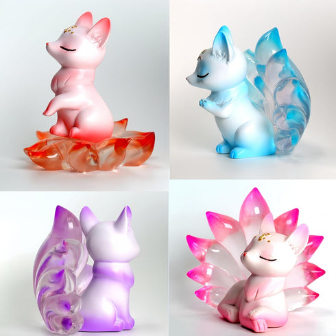 Nine-Tailed Fox Mystery Box Action Figure Toys, Random Design Cute Collectible Toys for Birthday Gifts