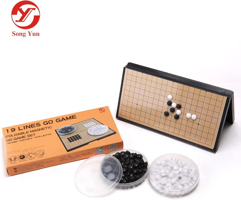 SongYun Magnetic 19x19 Go Game Set - 11-Inch Folding Board with 361 Plastic Go Stones