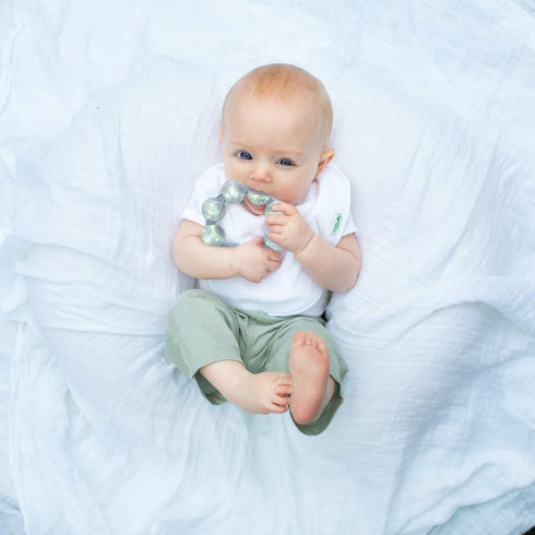 Green Sprouts Cool Ring Teether (2 Pack), Clear - 6mo+