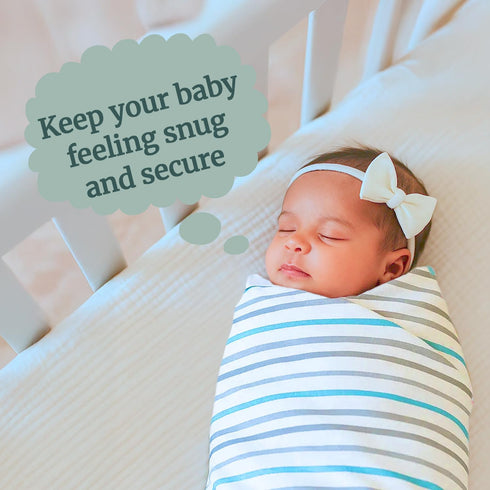 Swaddle Blankets for Newborns, Soft & Breathable Baby Blanket, Neutral Receiving Blankets for Boys & Girls - Mint