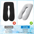Hahafelt 57 Inch Cooling Pregnancy Pillow Cover (Only Pillowcase) Large U Shaped Full Body Pillowcase Maternity