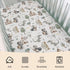 Cstdyfrv 28x52in Cute Pastel Dragons Castle Knight Baby Crib Sheets Fantasy Dragons Trees Standard Crib Toddler