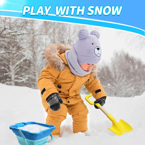 16" Jumbo Beach Sand Shovels Toys for Kids, Pink Gardening Tool Kits for Sand Snow Digging (3PCS)