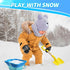 16" Jumbo Beach Sand Shovels Toys for Kids, Pink Gardening Tool Kits for Sand Snow Digging (3PCS)