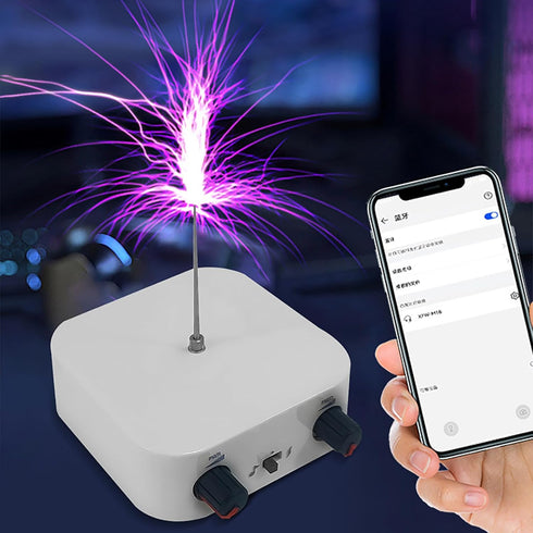 Tesla Coil Music Solid State Bluetooth Tesla Coil Speaker Touchable Artificial Lightning Spark Gap Arc Generator