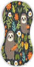 Bulletgxll Sloths with Flowers Unisex Baby Burp Cloths Set of 4, Soft Absorbent