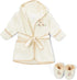 Spasilk 100% Cotton Hooded Terry Bathrobe with Booties Baby One Size Gifts