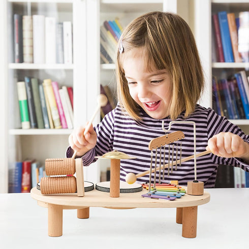 Promise Baby Musical Instruments, Wooden Percussion Instruments for Kids, Montessori Educational Toddler Toys