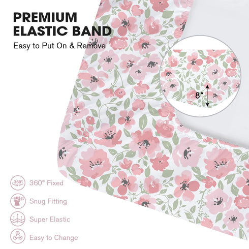 2pk Little Grape Land Crib Sheets for Boys and Girls Baby Crib Fitted Sheet for Standard Size Crib and Toddler Mattress