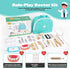 Set, 25Pcs 3-8 Doctor Kit for Kids, Dentist Pretend Play Educational Doctor Toy Wooden Medical Kit with Stethoscope