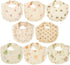 TDHD [Baby Ruffled Bibs 8pcs/Pack Baby Ruffled Bibs Solid Rainbow Print Saliva Towel
