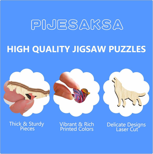 '-16.5 16.5in -451 Wooden Puzzles for Adults, Forest Elephant Wooden Jigsaw Puzzle for Adults, Wood Puzzles Adult