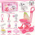 Golray Dog Toys for Kids Girls, Electronic Interactive Stuffed Dog Plush, 10 Pcs Toddler Girl Toy Dog Puppy Care Set