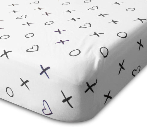 Milky Chic GOTS Fitted Baby Crib Sheet, Breathable 100% Organic Cotton Mattress Sheet, Fits Standard Size, White