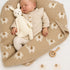 Cozy 30x40 Cotton Baby Blanket Knit Soft Swaddle Receiving Blankets Toddler Infant Blanket with Lovely Elephant