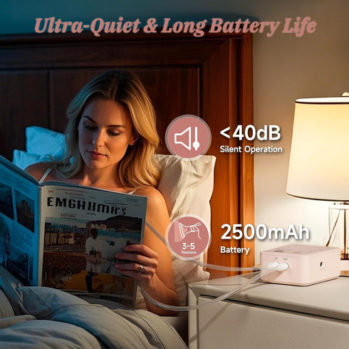 4 9 2500mAh Snow Bear Electric Breast Pump, Pumping Modes & Intensity Levels, Portable Split-Tube Design
