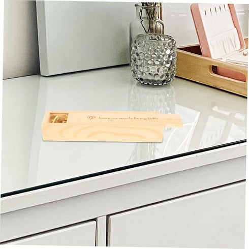 Levemolo Wooden Pregnancy Test Storage Box with Lid Multifunctional Keepsake Organizer for Pregnancy Tests