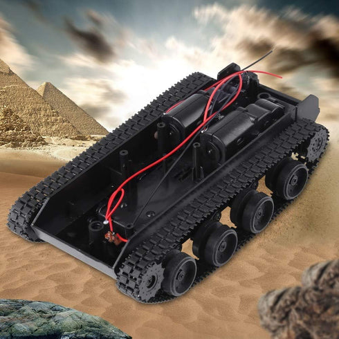 LiebeWH Shock Absorbed Robot Chassis, Plastic Smart Car DIY Kit, 3V to 7V for Video Recording Vehicle