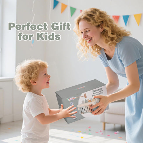 1 Hammering 7 1 1-3-2-4 Vanplay Montessori Toys for Year Old - Wooden Pounding Toys for One Year Old Girls Boy Gifts