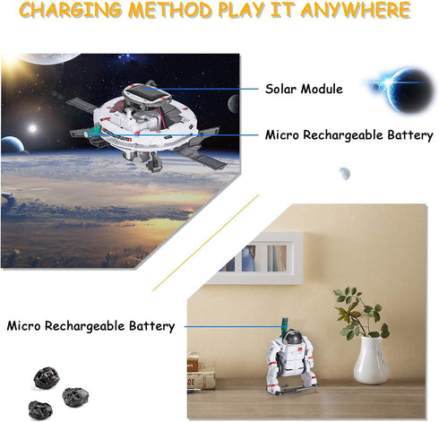 AESGOGO STEM Projects for Kids Ages 8-12, 6-in-1 Solar Robot Toys Science Kits, DIY Educational Building Space Toy